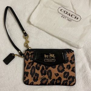 Leopard Coach Wristlet